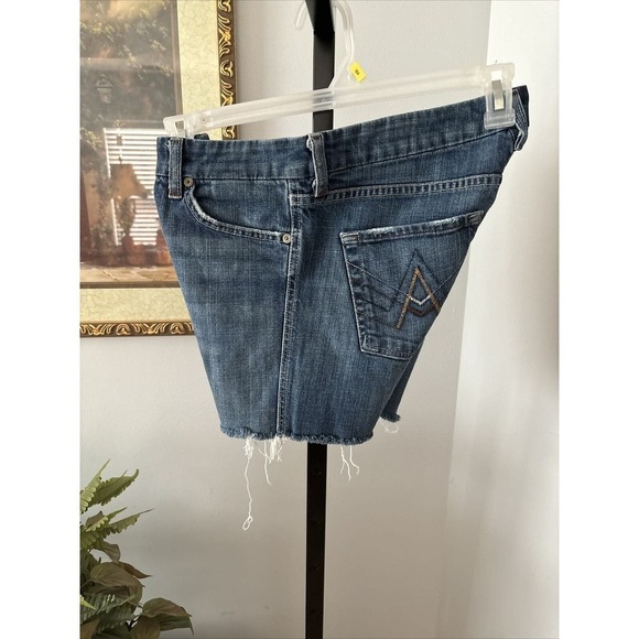 7 For All Mankind Cutoff Shorts Blue Jean Denim 5 Pockets Design Women's 30 - Picture 7 of 12